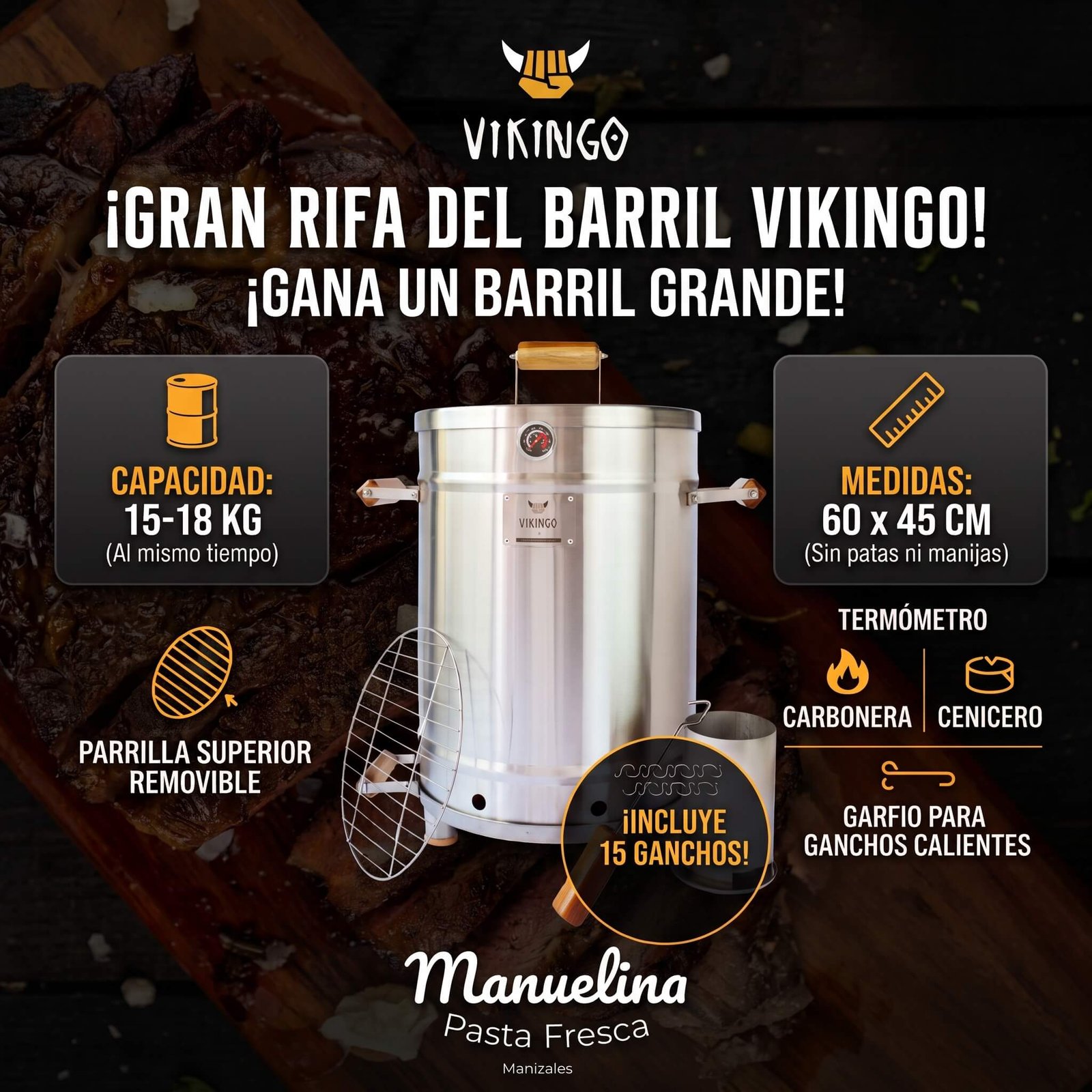 Gran Rifa del Barril Vikingo - Manuelina Pasta Fresca